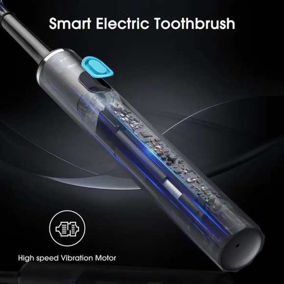 B995 (Pack of 2) Black Diamond Ultra Sonic Electric Toothbrush Bonus Brush Heads - Picture 2 of 4